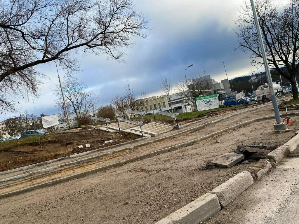 Žirmūnų trikampio modernizavimas (Tuskulėnų g.) - Bike path, Pedestrian path - construction photos