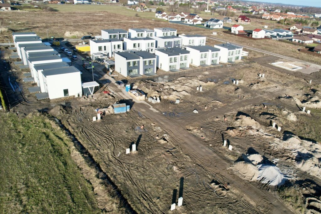 Angelavos vilos 1 etapas (Angelavos g., Trušelių k.) - Row housing - construction photos