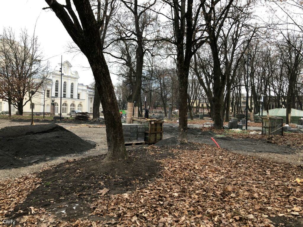 Miesto sodas (Laisvės al.) - Park - construction photos