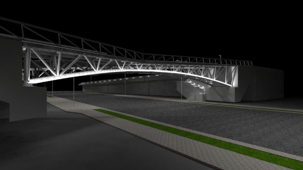 Pėsčiųjų ir dviračių viadukas Siesikų g. (Siesikų g.) - Velosipēdu ceļš, Tilts - vizualizācija