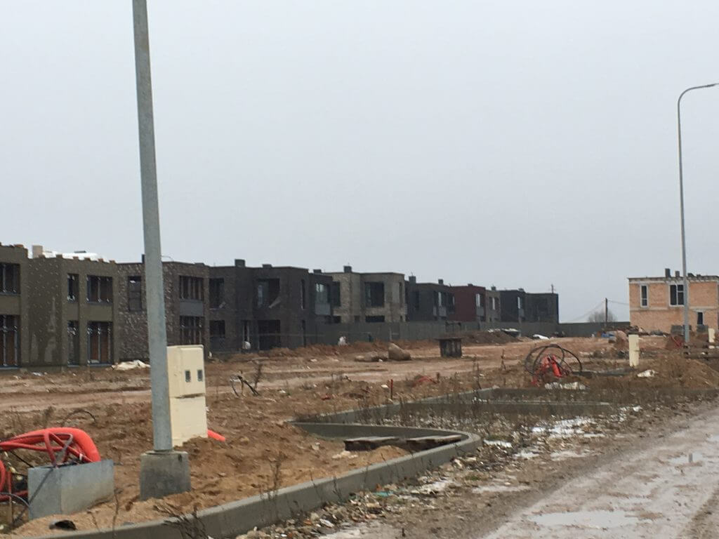Herkaus alėjos (Notangos/Kulmo g.) - Row housing - construction photos