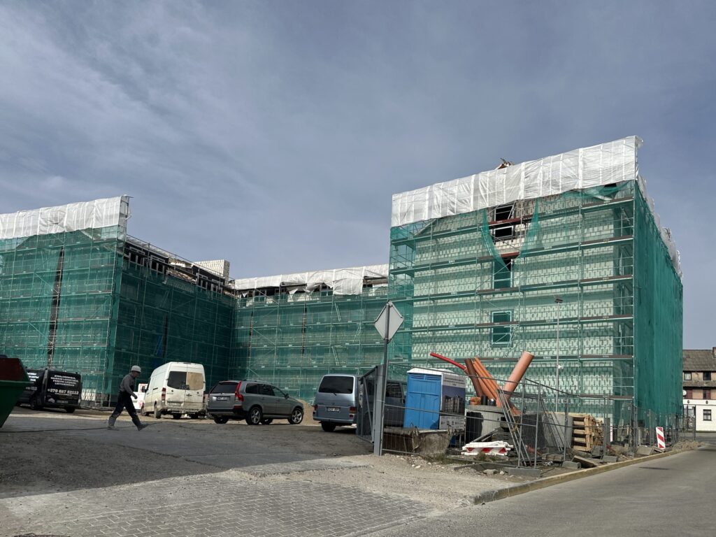 Gegužės sodai (Naujoji Uosto g. 15A, Naujoji Uosto g. 15, Gegužės g. 8) - Viesnīca - būvdarbu attēli