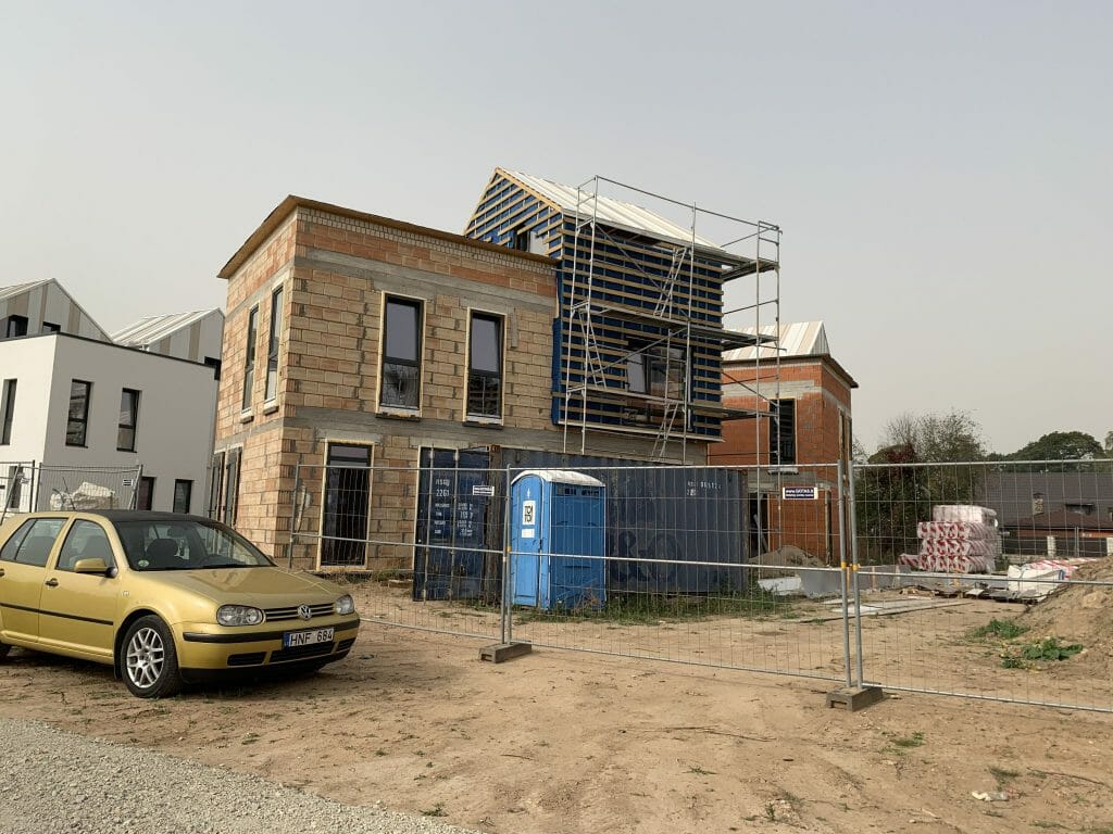 Skalvių vilos (Skalvių g. 23) - Row housing - construction photos