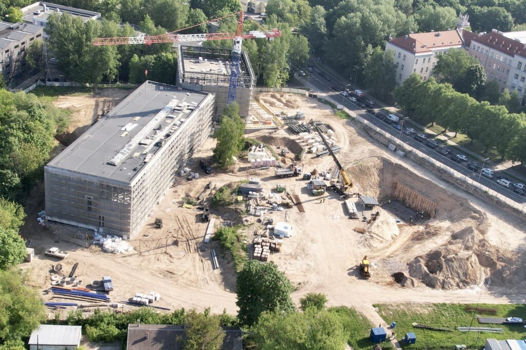 LMTA miestelis 1 etapas (Teatro ir kino fakultetas, Mažasis salių blokas) (Olandų g. 21A) - Higher education - construction photos