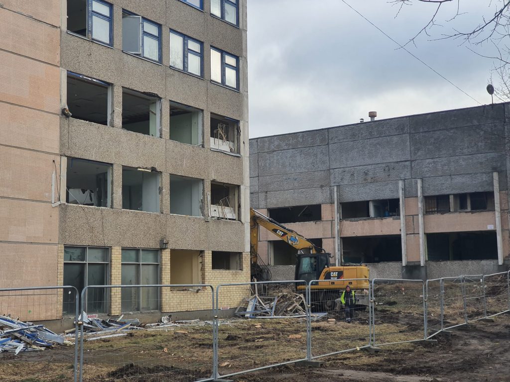 Remarco 1 etapas (Drujos g. 2) - Food store, Office center - construction photos