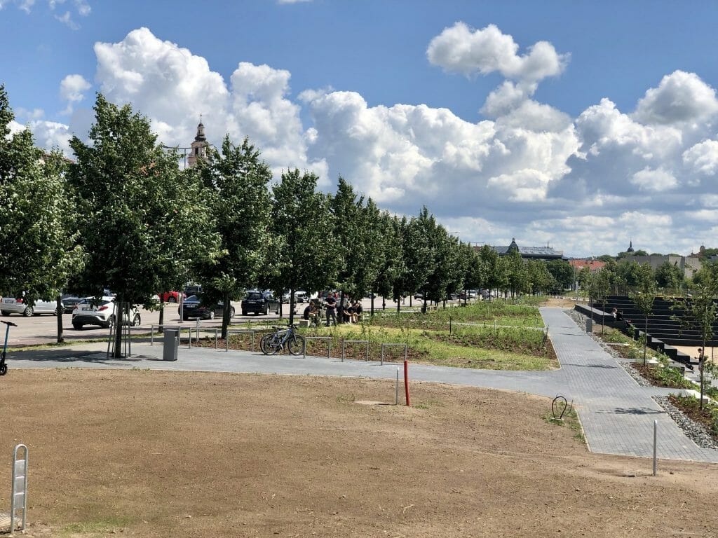Neries dešiniosios krantinės (Upės g.) - Bike path, Sports field or court, Waterside - construction photos