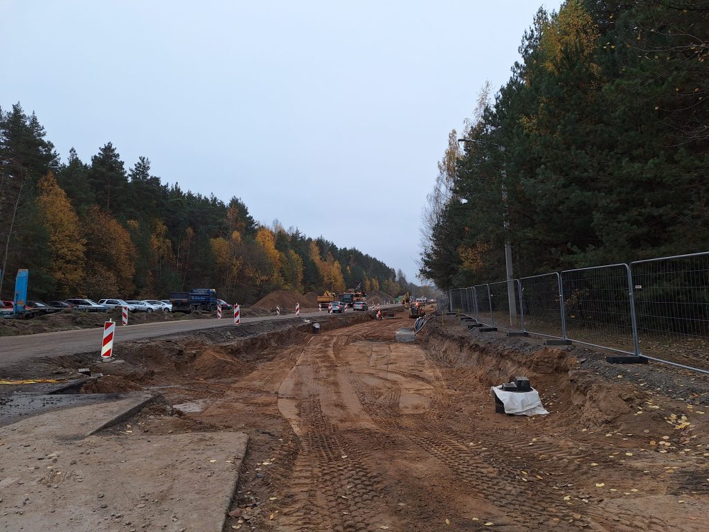 Lazdynėlių g. rekonstrukcija (Lazdynėlių g.) - Velosipēdu ceļš, Iela - būvdarbu attēli