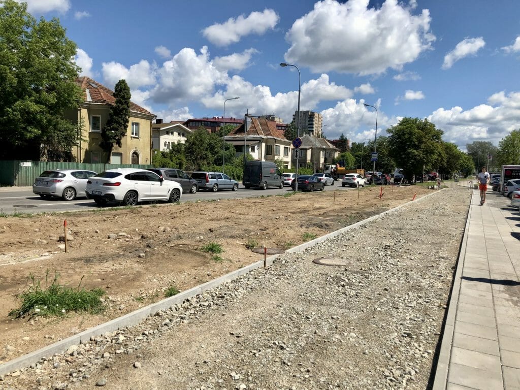 Žalgirio g. dviračių takas (Žalgirio g.) - Bike path - construction photos