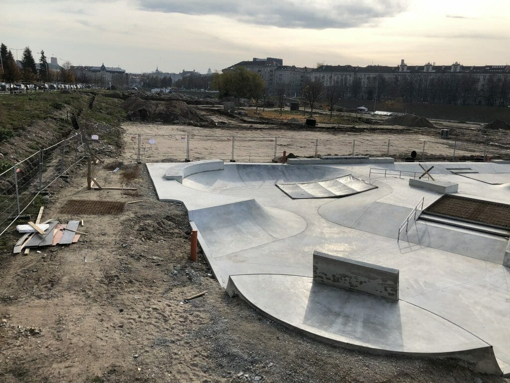 Neries dešiniosios krantinės (Upės g.) - Bike path, Sports field or court, Waterside - construction photos