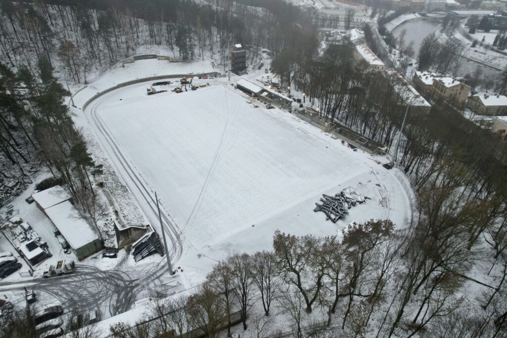 Kalnų parko stadionas (T. Kosciuškos g. 7) - Sports field or court - construction photos