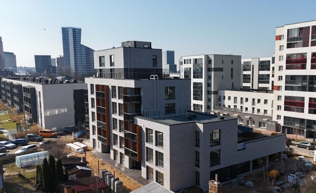 Šnipiškių terasos (Daugėliškio g. 27, 29) - Multi apartment - construction photos