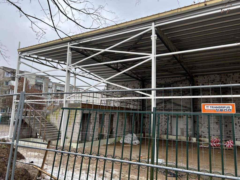Vilijos darželio sporto salė (Taikos g. 15) - Sports arena - construction photos