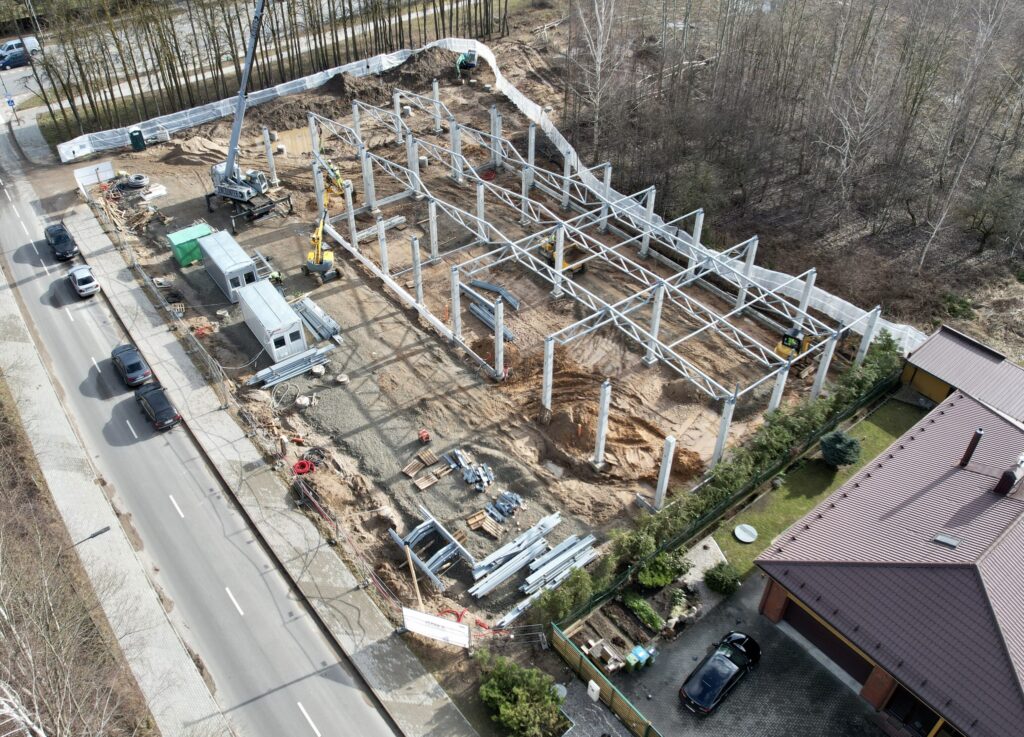 Žalia stotelė Petruičio g. (J. Petruičio g. 1) - Shopping center - construction photos