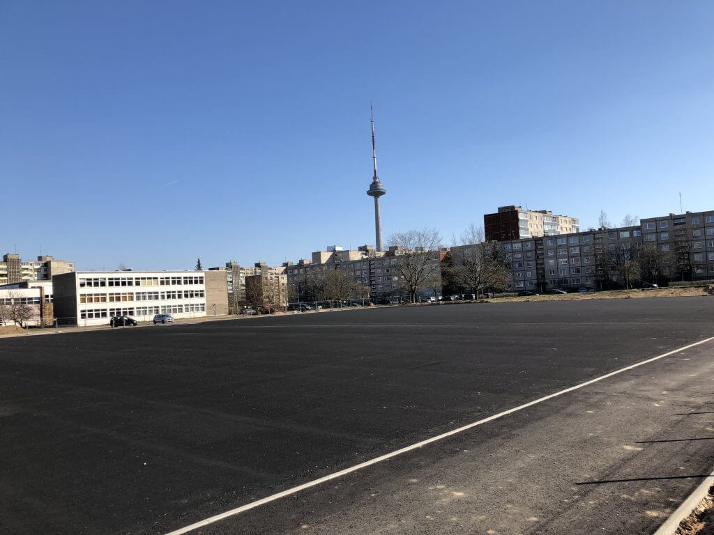 Ryto gimnazijos stadionas (Dariaus Gerbutavičiaus g. 9) - Sporta būve - būvdarbu attēli