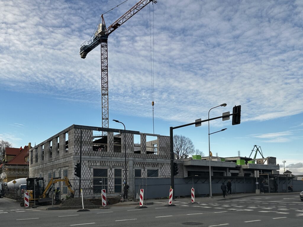 Gegužės sodai (Naujoji Uosto g. 15A, Naujoji Uosto g. 15, Gegužės g. 8) - Viesnīca - būvdarbu attēli