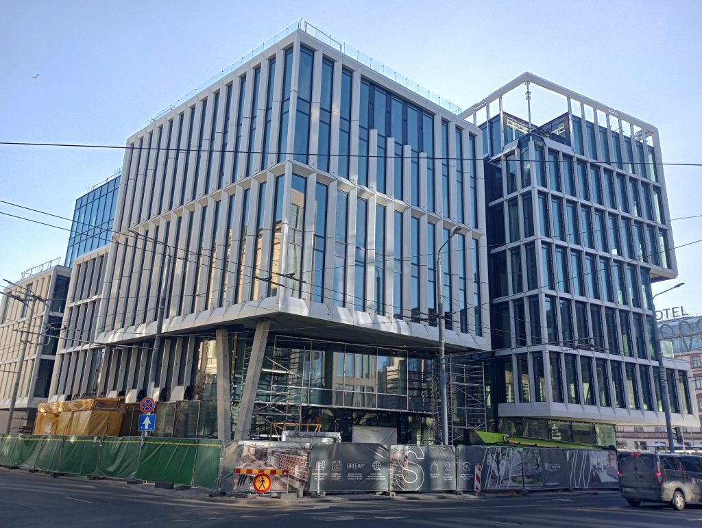 Satekles Business Center (Ernesta Birznieka Upīša iela 2, 4, Dzirnavu iela 106) - Office center - construction photos