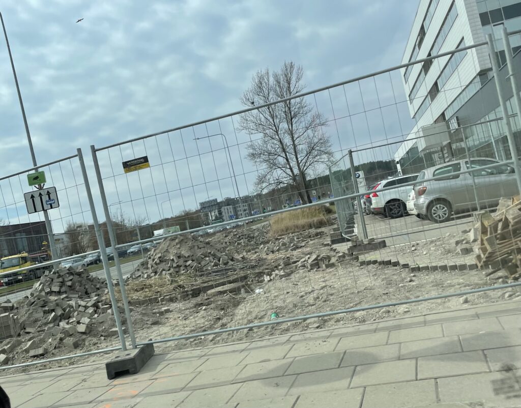 Dviračių tako atkarpa ties Ozo g. 12 (Ozo g.) - Bike path - construction photos