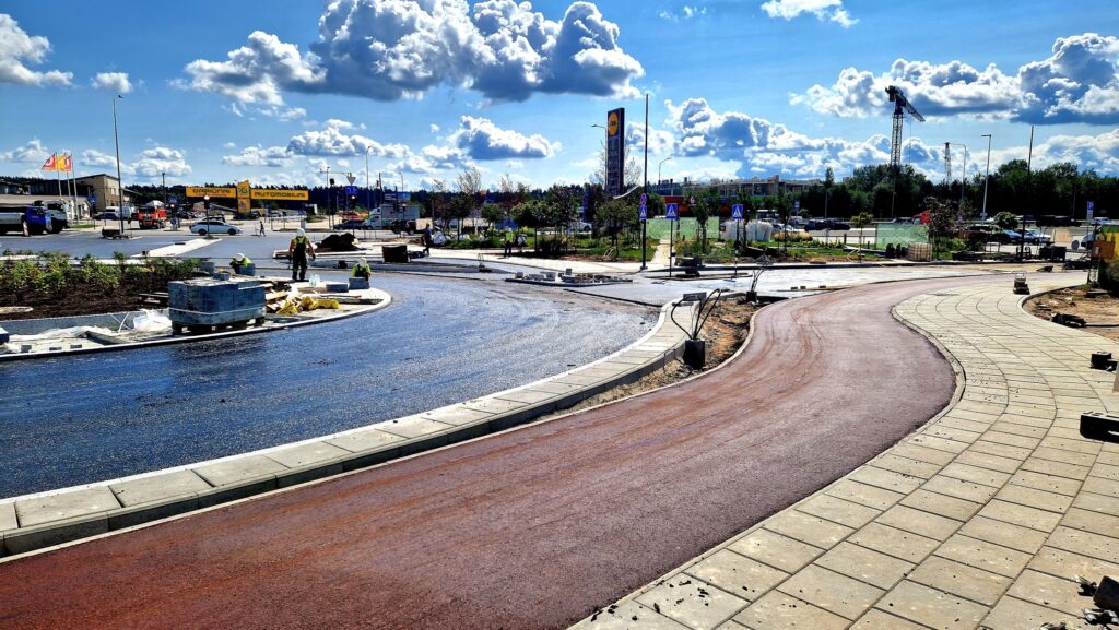 Paneriškių gatvės atkarpa iki Gariūnų g (Paneriškių g.) - Bike path, Street - construction photos