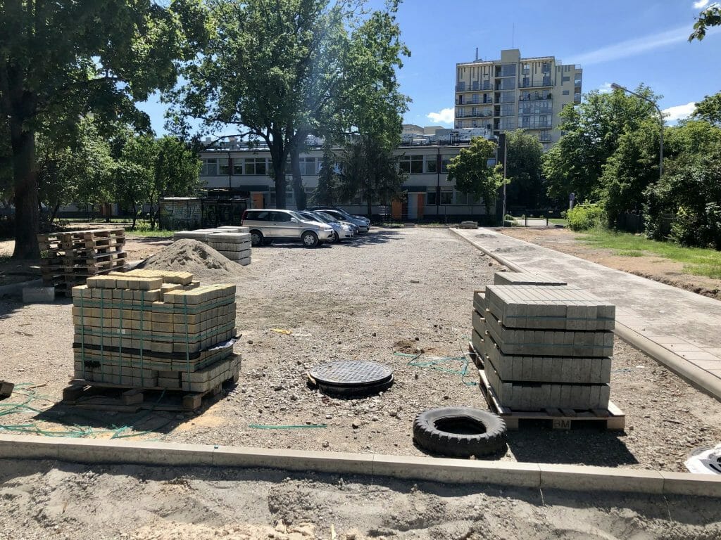 Žirmūnų trikampio modernizavimas (Tuskulėnų g.) - Bike path, Pedestrian path - construction photos