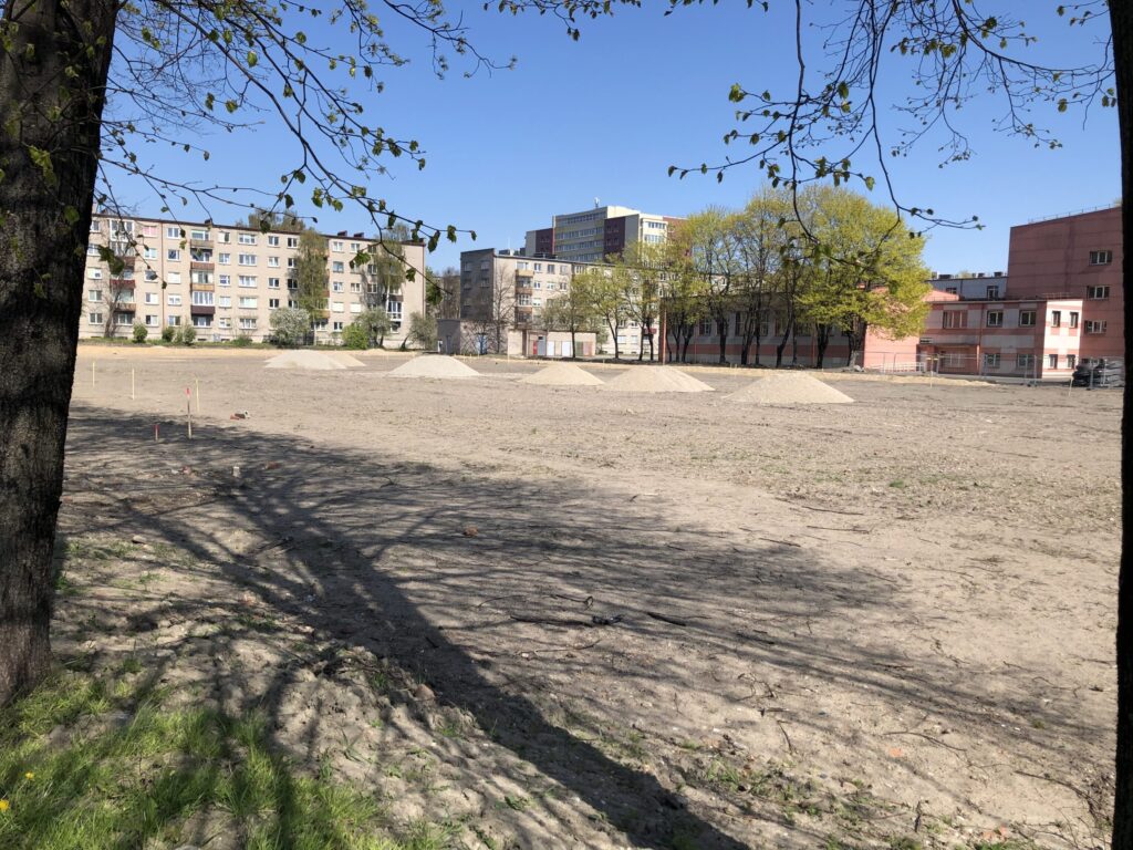 Vitės progimnazijos stadionas (J. Janonio g. 32) - Sports arena - construction photos