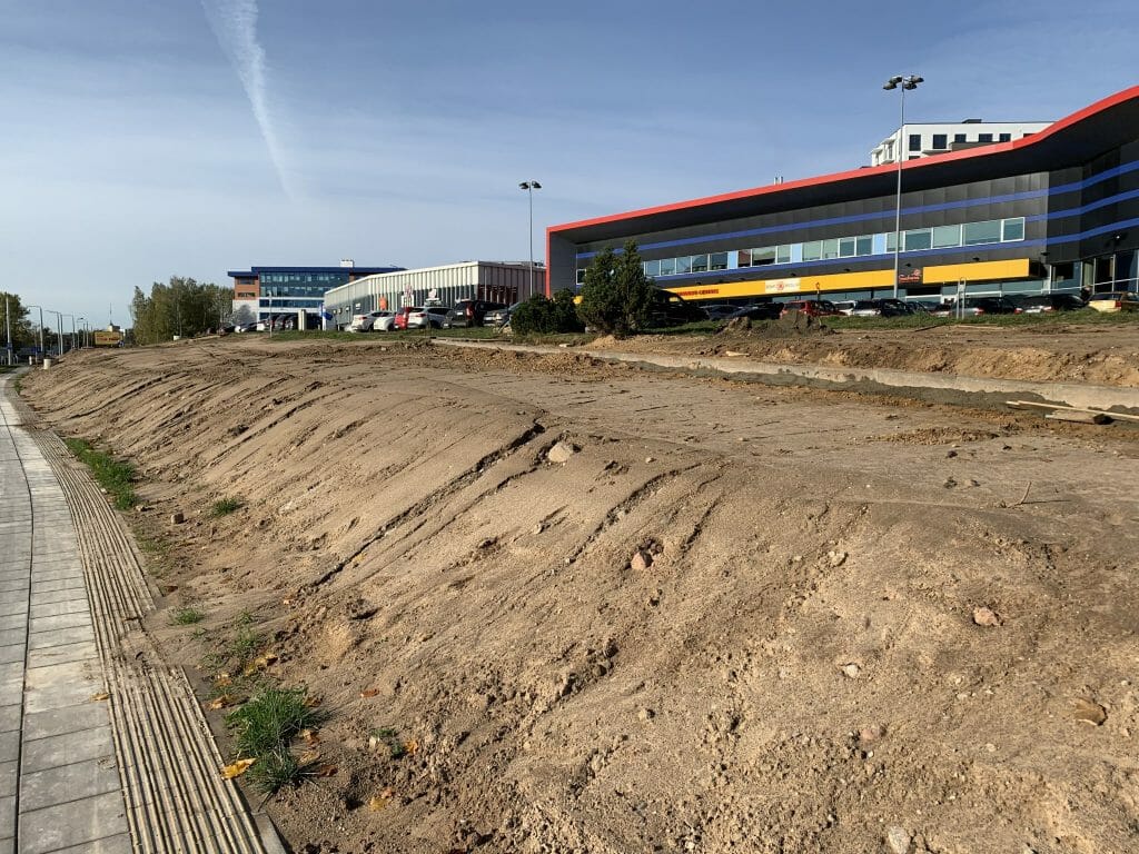 Lietaus kolektoriaus ir nuotekų valymo įrenginių rekonstrukcija ir statyba Verkių, Kareivių g. (Kareivių g.) - Distribution network - construction photos