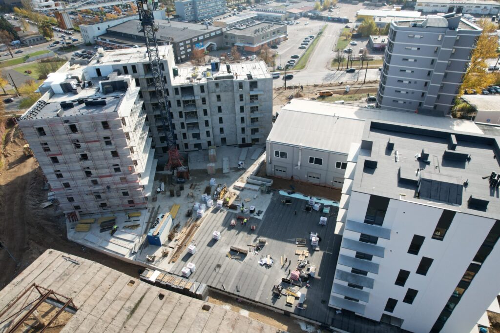 City Yard (Kareivių g. 2D) - Multi apartment - construction photos