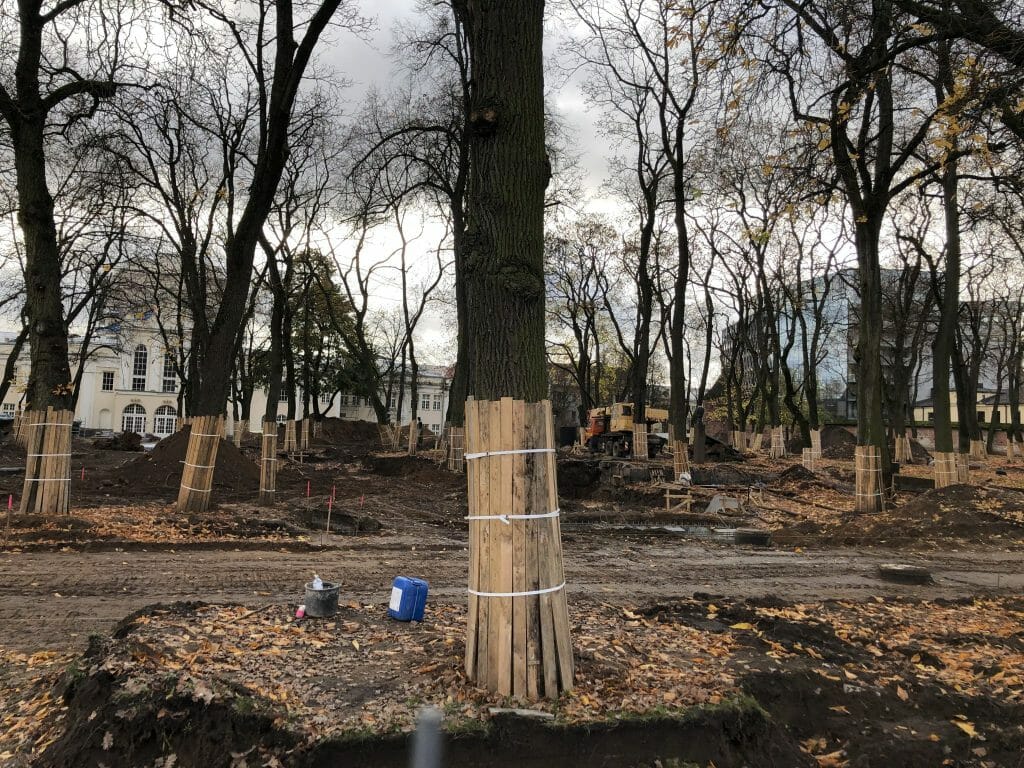 Miesto sodas (Laisvės al.) - Park - construction photos