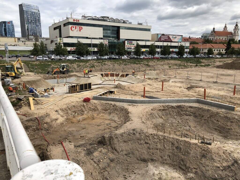 Neries dešiniosios krantinės (Upės g.) - Bike path, Sports field or court, Waterside - construction photos
