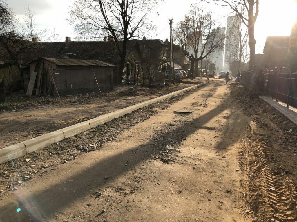 Giedraičių ir S. Fino g. (Giedraičių g.) - Bike path, Street - construction photos