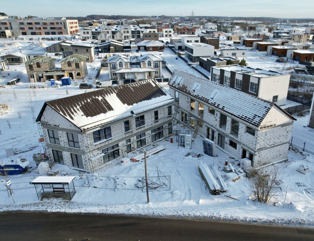 Prie skvero (Ašmenėlės g. 40) - Row housing - construction photos