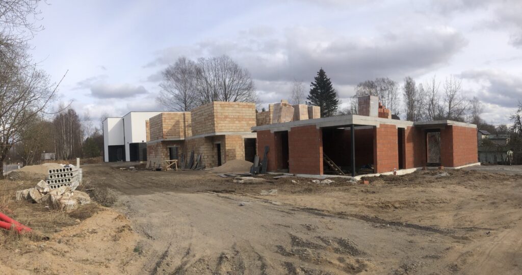 Rokantiškių namai (Rokantiškių g. 4E) - Row housing - construction photos