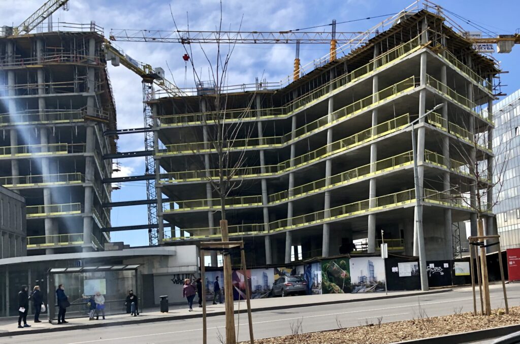 Artery (Konstitucijos pr. 18B) - Biroju centrs - būvdarbu attēli