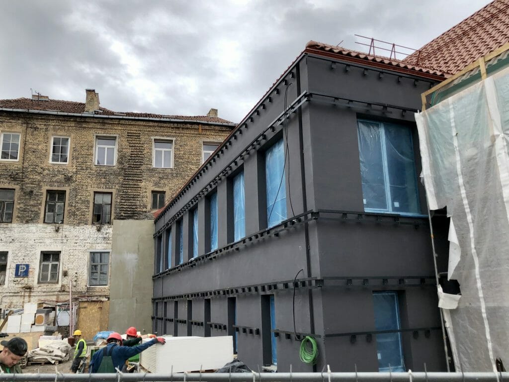 Vilniaus tarptautinės mokyklos plėtra (Rusų g. 5) - Primary and secondary education - construction photos