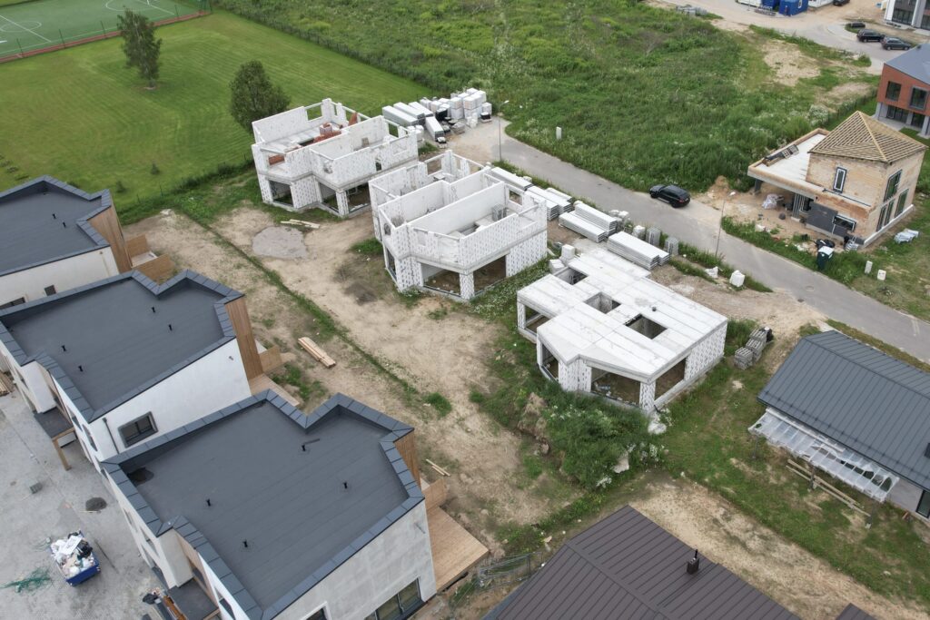 Kalnėnų TRIO 3 etapas (Albanų g. 36) - Row housing - construction photos