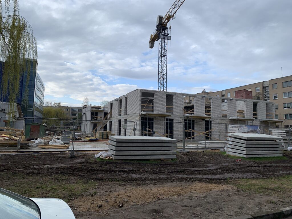 Skvero namai 1 etapas (T. Ševčenkos g. 25) - Hotel, Multi apartment - construction photos