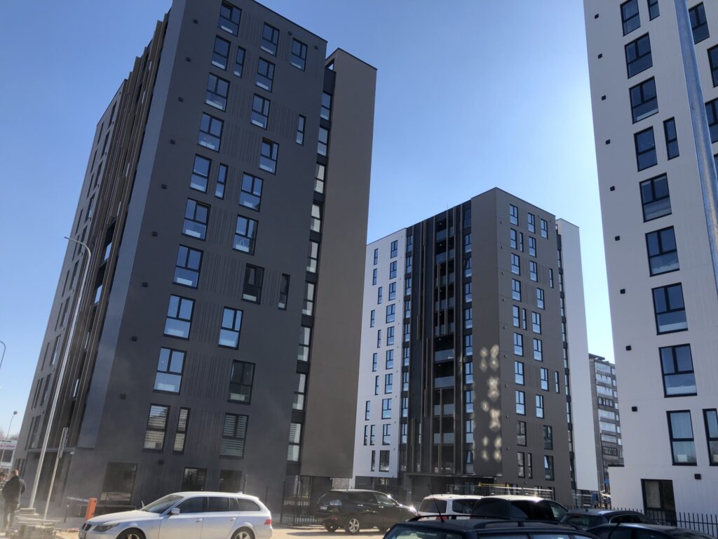 Viršuliškių stogai (Viršuliškių g. 38) - Multi apartment - construction photos