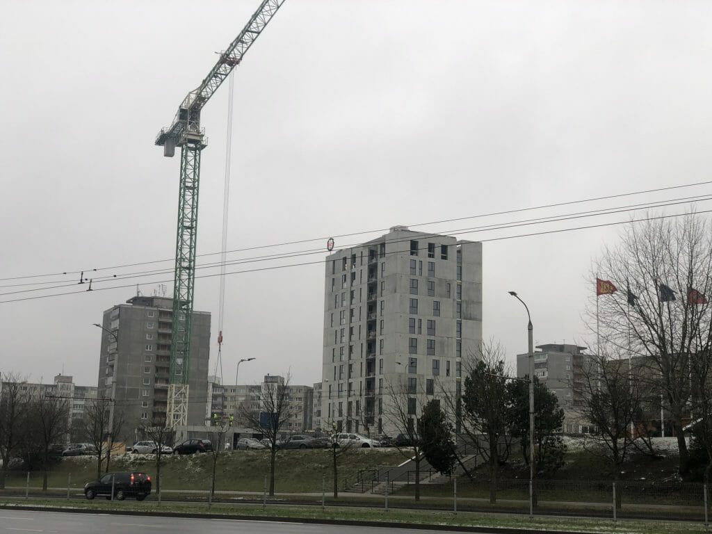 Viršuliškių stogai (Viršuliškių g. 38) - Multi apartment - construction photos