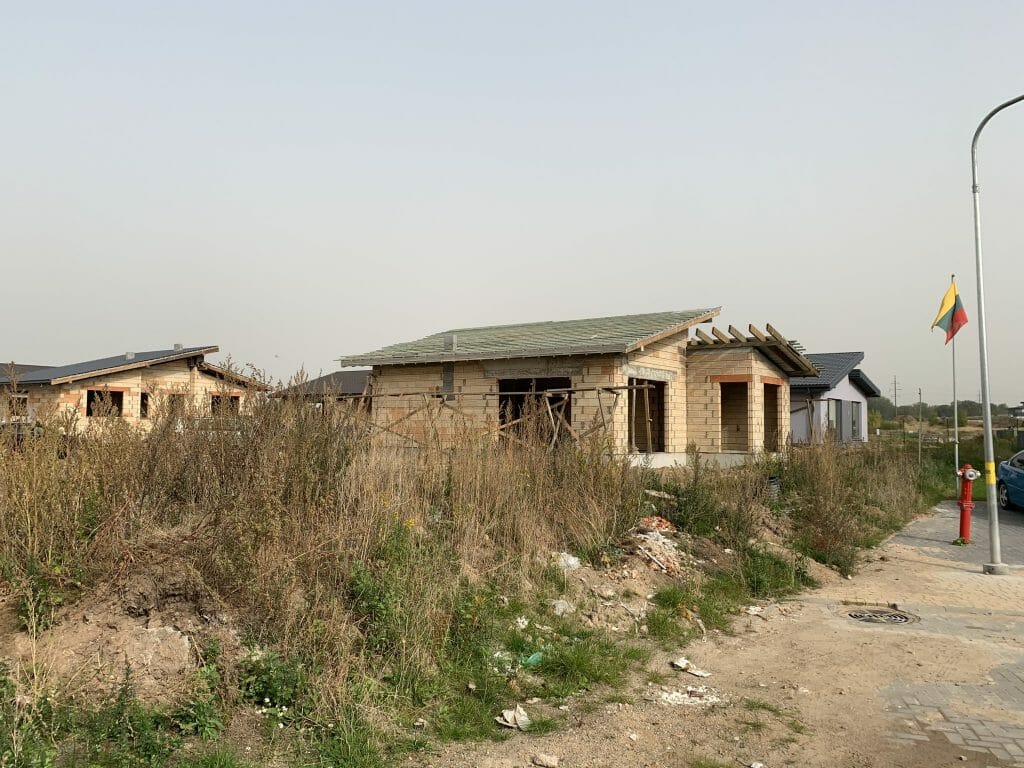 17 perlų (Uždaroji g.) - Private house community - construction photos