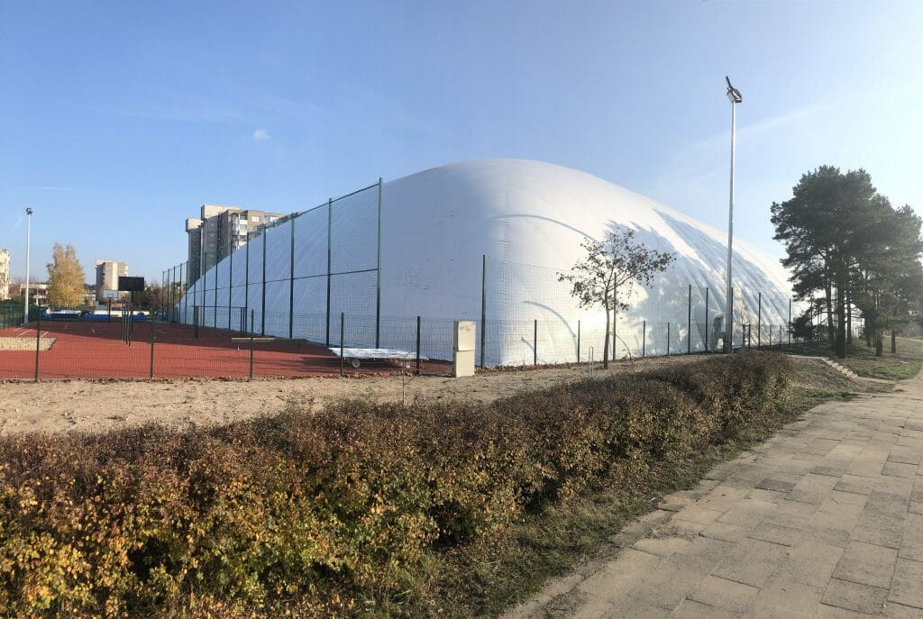 Pilaitės gimnazijos sporto aikštynas (Įsruties g. 3) - Sports field or court - construction photos