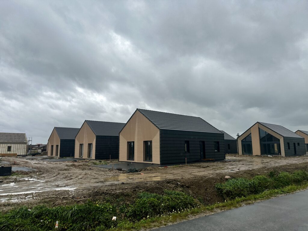 Skandinavų vilos (Ragupės g. 7, 8, 9, 10, 11, 12, 13, 14, 15, 16, 18,  Trušelių k.) - Private house community - construction photos