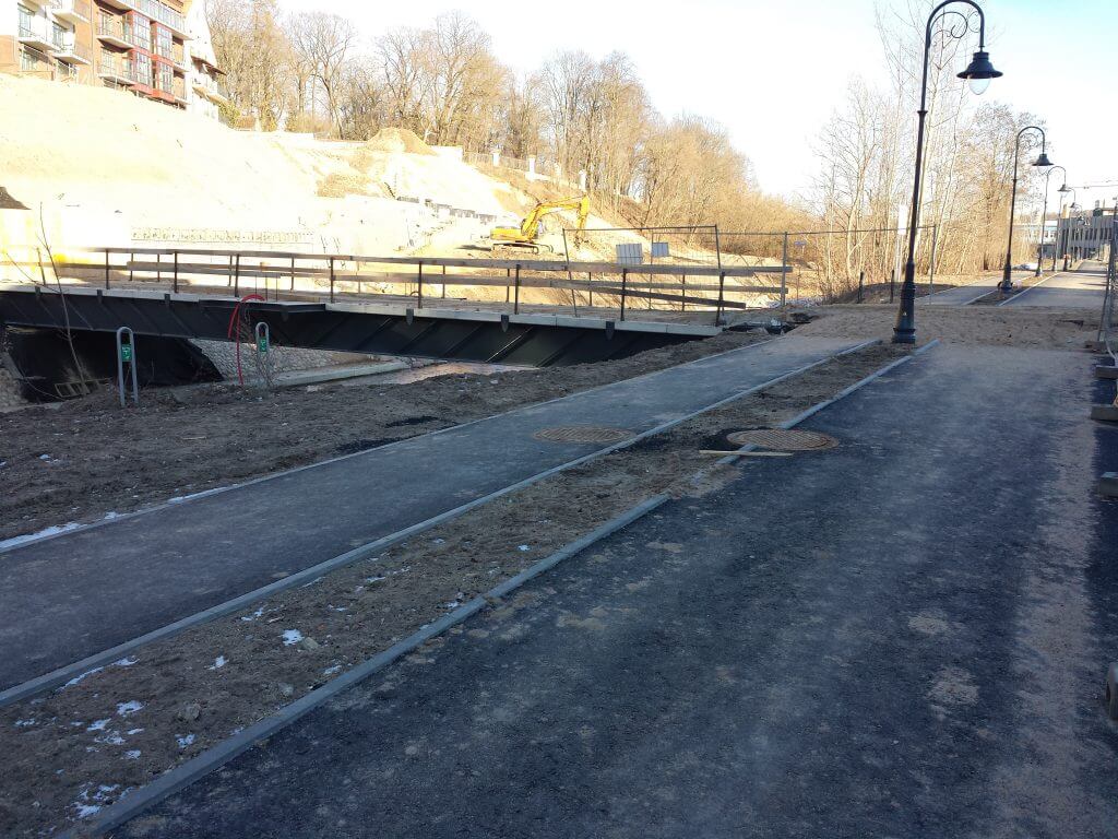 Vilnios pakrančių tvarkymas (Aukštaičių g.) - Bike path, Waterside - construction photos