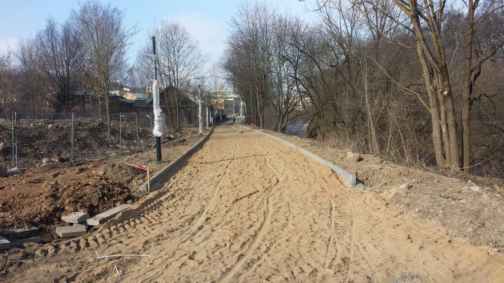 Vilnios pakrančių tvarkymas (Aukštaičių g.) - Bike path, Waterside - construction photos