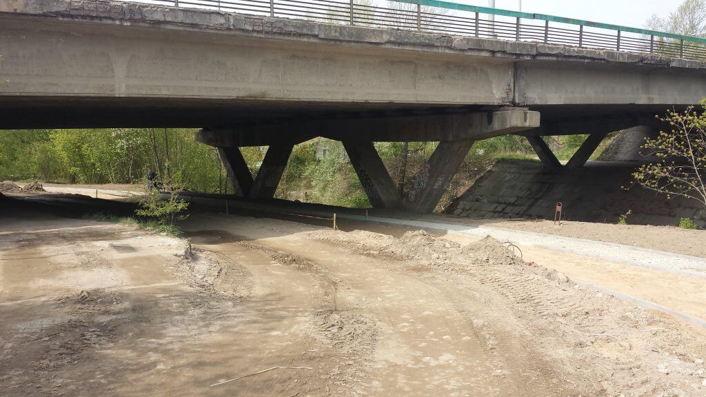 Vilnios pakrančių tvarkymas (Aukštaičių g.) - Bike path, Waterside - construction photos