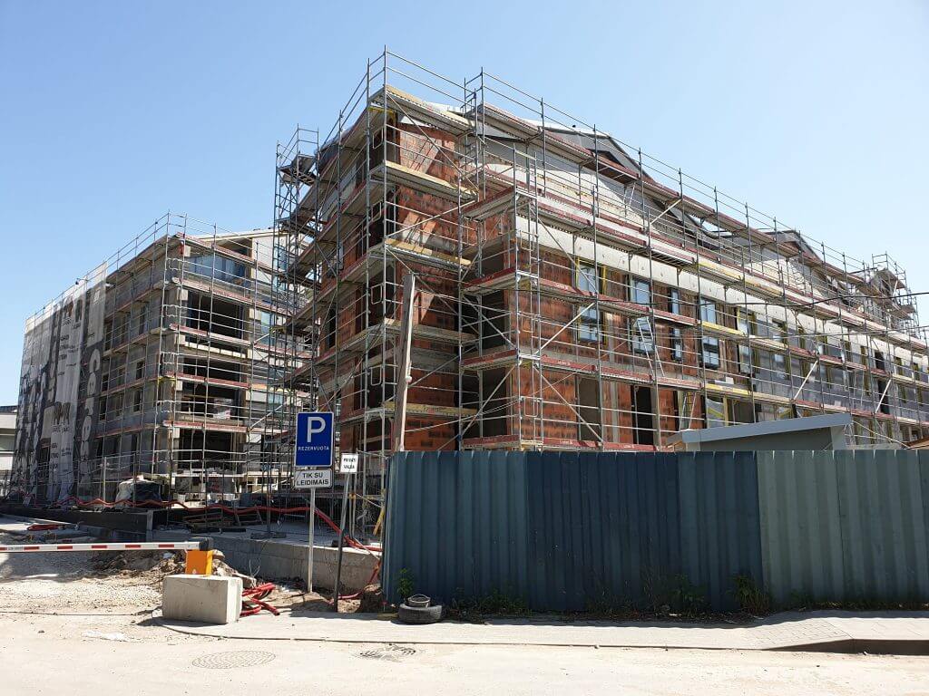 PAUPYS 1 etapas (Aukštaičių g. 4, 8) - Daugiabutis - statybų nuotraukos