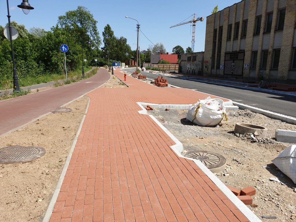 Vilnios pakrančių tvarkymas (Aukštaičių g.) - Bike path, Waterside - construction photos