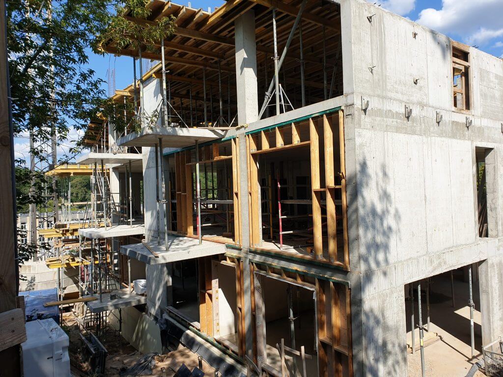 Aukštupis (Krivūlės g. 9) - Multi apartment - construction photos