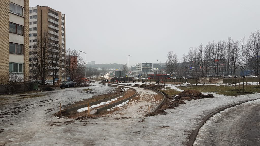 Neries senvagės slėnis (Linkmenų g.) - Bike path, Park - construction photos