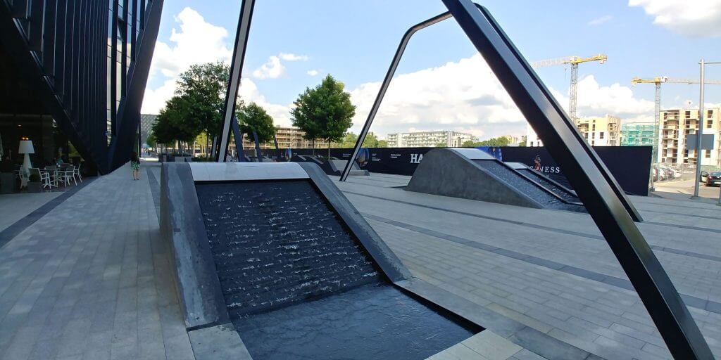 Business Stadium promenada (Rinktinės g. 3) - Square - construction photos