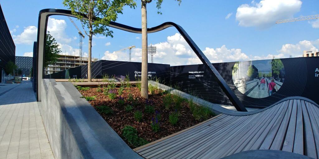 Business Stadium promenada (Rinktinės g. 3) - Square - construction photos