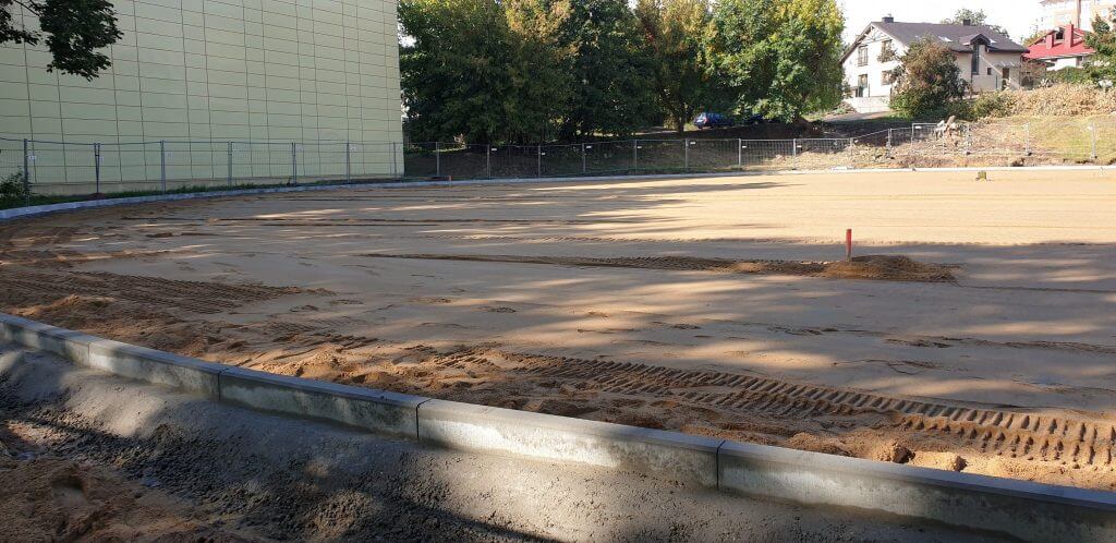 J. Lelevelio gimnazijos sporto aikštynas (Minties g. 3) - Sporta laukums vai korti - būvdarbu attēli